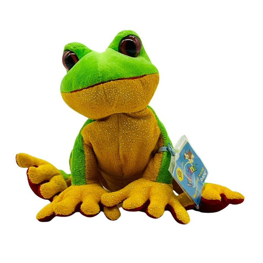 GANZ Webkinz Lil Kinz‎ Tree Frog HS109 SEALED CODE Green Yellow Red